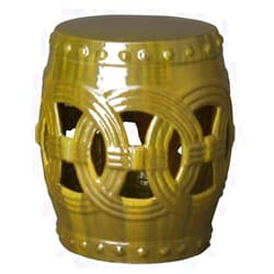 Emissary Home and Garden Asian Traditional and Decorative Eternity Tea Green Glazed Garden Stool