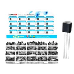 Chanzon 20 Values 400pcs TO92 Transistor Kit, NPN PNP Bipolar Power Transistors Assortment Kit (400pcs 20 Models Each 20 pcs)