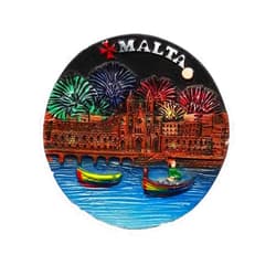Malta Magnet-Eddiewei Malta Resin 3D Strong Fridge Magnet Souvenir Tourist Gift Chinese Magnet Hand Made Craft Creative Home and Kitchen Decoration Magnetic Sticker (1)