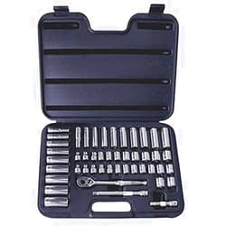 ATD Tools 47 Pc. 3/8 Dr. 6-Point SAE/Metric Socket Set