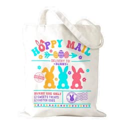 Sldpngo Aesthetic Tote Bags for Women Cute Tote Bag Easter Bunny Tote Bag Canvas Tote Bag for Vacation Shopping Grocery Easter Mother's Day Spring Birthday Gifts for Women