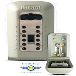 NRS Healthcare Supra M61469 C500 Key Safe Secure/Wall Mounted/Outdoor/Key Storage Device, Cream