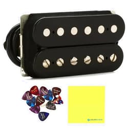 Liquid Audio DiMarzio DP103BK PAF® 36th Anniversary Black Neck Guitar Pickup Bundle w/ 12x Fender Guitar Picks and Liquid Audio Polishing Cloth