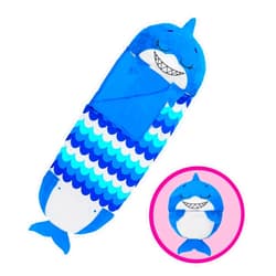 Happy Nappers Pillow & Sleepy Sack- Comfy, Cozy, Compact, Super Soft, Warm, All Season, Sleeping Bag with Pillow- Blue Shark (Medium- 54” x 20”) Medium (Pack of 1)