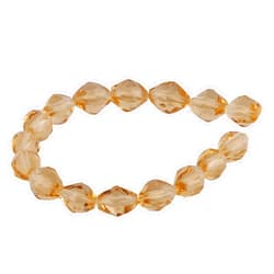 Beaded Jewelry Embellishment 11x8mm Yellow Cubist Faceted Fire-n-Ice Crystal Strand/Jewelry
