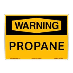 Clarion Safety Systems Warning/Propane Sign (OS1153WH-)|Weather Tuff Aluminum 12