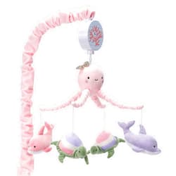 Lambs & Ivy Sea Dreams Dolphin/Turtle Musical Baby Crib Mobile Soother Toy