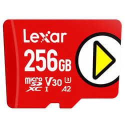 Lexar 256GB Play microSDXC Memory Card, UHS-I, C10, U3, V30, A2, Full-HD & 4K Video, Up to 205/140 MB/s, Expanded Storage for Nintendo-Switch, Gaming Devices, Smartphones, Tablets (LMSPLAY256G-BNSNU)
