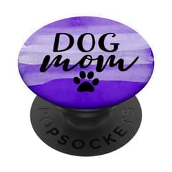 Love Dogs Gifts Dog Mom Fur Mama Dog Lover Gifts Paw Print Purple PopSockets PopGrip: Swappable Grip for Phones & Tablets
