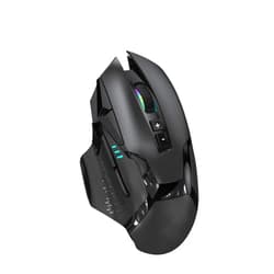 NYIEFADA Wireless Bluetooth Mouse for Laptop Thumb Rest Ergonomic - 4000DPI Rechargeable 10 Buttons/Shortcuts USB-C RGB Silence, Right Hand up for 3 Devices for Laptop Mac PC
