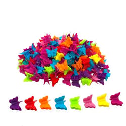 XIEHE 50 Packs Assorted Color Butterfly Hair Clips, Beautiful Mini Clips Accessories for Women and Girls
