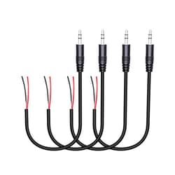 RIIEYOCA 4 Pack 3.5mm Male Plug to Bare Wire Stereo Audio Cable,1/8