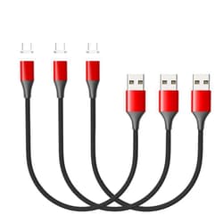 N. NETDOT Magnetic Charging Cable, Gen10 Nylon Braided Magnetic Phone Charger Compatible with USB-C,Type C Devices and Phones(1ft/3 Pack red)