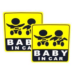 Jenbode Baby in Car Sticker for Cars, Baby On Board Warning Signs with Suction Cups, Strong without Residue
