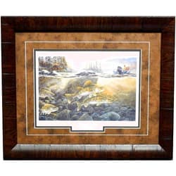 Peck and Gartner Walleyes on the Rocks Framed Art Print 21 x 17, Ready to Hang