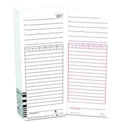 Acroprint 09-9111-000 Totalizing Payroll Recorder Time Cards ES1010, Pack of 100 Cards, Numbered, Employee Signature Line