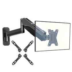 MOUNTUP Monitor Wall Mount for 17-35 Inch Computer Screen, Gas Spring Single Monitor Arm with VESA Extension Kit for VESA 75x75, 100x100, 100x200, 200x100, 200x200, Support 4.4-26.5lbs Display, Black