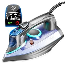 Sundu 1700W Steam Iron with Digital LCD Screen, Non-Stick Ceramic Soleplate, 3-way Auto-Off, 4 Preset Steam Settings, Non-Stick Ceramic Soleplate, Auto Shut-Off Feature