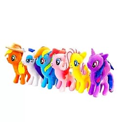 Nonika Huggable Plush Toys Doll Set - My Little Pony and Friends Lovers Must Have (6 Pcs)