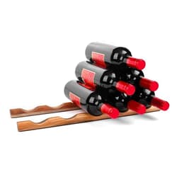 Ironwood Gourmet Ironwood 28985 Compact Wooden Wine Rack Bottle Holder, Acacia Wood