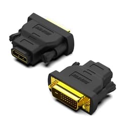 BENFEI DVI to HDMI, Bidirectional DVI (DVI-D) to HDMI Male to Female Adapter with Gold-Plated Cord 2 Pack