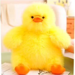 OUKEYI 15.7in/40cm Plush Duck Stuffed Animal Soft Toys,Cute Fried Duck Doll, Little Duck Pillow Plush Toy,Gifts for Friends and Children Christmas (Yellow)
