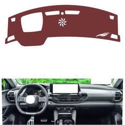 Generic leather dash board cover mat Compatible with Citroen C5-X (HUD ，anti-glare and dust protector(brown)