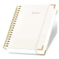 ZICOTO Aesthetic Thick Spiral Notebook Journal For Women in B5 Format - Modern Linen Hardcover College Ruled Note Book With 300 Lined Pages - Perfect For Writing And Staying Organized at Work or School