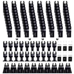 Hanida 120 Pcs Oscillating Saw Blades Metal, Multitool Blades for Wood Plastics, Quick Release Oscillating Tool Blades fit Fein Multimaster Porter Cable Black Bosch Decker Dremel Ryobi Milwaukee