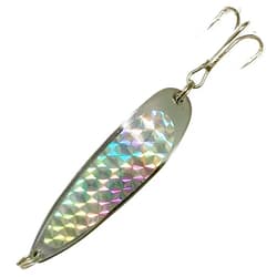Sanhu Premium Silver Crocodile Spoon Fishing Lures - 2oz (6-Pack) with 3X Strong Mustad Treble Hooks, Perfect for Saltwater & Freshwater Species - Trout, Tuna, Bass, Barracuda & More