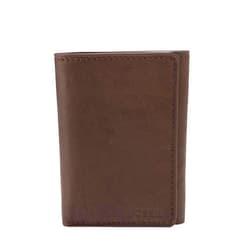 Fossil Men's Ingram Leather Trifold with ID Window Wallet, Brown, (Model: ML3289200)