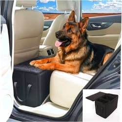 Ablechien Dog Car Seat Extender with Storage, Suitable for Dogs up to 200lbs, Car Seat Gap Filler, Protect Dogs Not Fall Into The Floor Area, Dog Car Seat for Small & Large Dog (Medium Size: 20