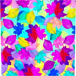 Timeless Treasures Fabrics Neon Nature Bright Painted Leaves