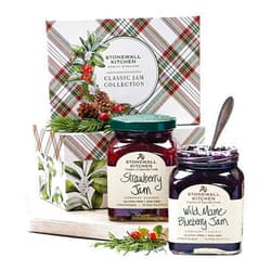 Stonewall Kitchen Holiday 2 Piece Classic Jam Collection Gift Set and Gift Box