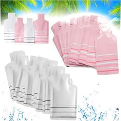 Skeayid Heat Sealing Shampoo Sample Pouches,2024 Best Portable Heat Sealing Pouches,Bottle Shape Open Top Aluminum Foil Pouch,Heat Seal Bags Travel Liquid Pouch Makeup Food Packing Bag (Mix*100Pcs, 2.4×4.7in)