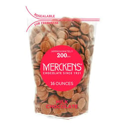 KIDU Merckens Milk Chocolate Melting Wafers 16 Ounces Bulk Perfect For Dipping, Deserts, Baking And More - 1 Pound