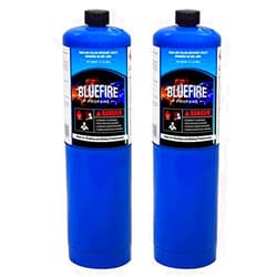 BlueFire Pack of 2,BLUEFIRE Standard Propane Gas Cylinder/Canister, Welding Brazing Soldering Fuel gas, for HVAC Plumbing Cooking Grilling Gardening and Camping