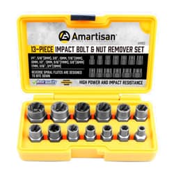 Amartisan Impact Bolt Extractor Tool, 13PC Bolt Nut Removal Extractor Socket Tool Set