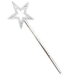 MEYIART Silver Star Wand 13 Inches Princess Angel Wand, Christmas, Thanksgiving, and Holiday Performances