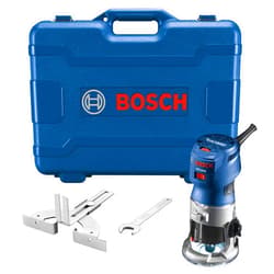 BOSCH GKF125CEK 1.25 HP Variable-Speed Colt Palm Router Kit with Soft Start, LED Light & Fixed Base for Precise Woodworking