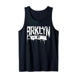 Brooklyn NY City Streetwear Digital Art Clothes Brooklyn New York Vintage Distressed NY City Paint Grunge- Tank Top