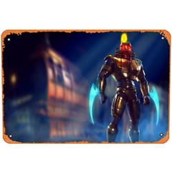 PIMPANT Killer Instinct Wallpaper HDFulgore Killer Instinct Wallpaper Art Fulgore Classic Design Killer Instinct DLC Costume Art Retro Metal Sign for Garden Club Outdoor Indoor Home Wall Decorative 8x12 inch