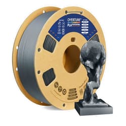 Overture PLA Plus (PLA+) Filament 1.75mm PLA Professional Toughness Enhanced PLA Roll with 3D Build Surface 200 × 200mm, Premium PLA 1kg Spool (2.2lbs), Dimensional Accuracy +/- 0.05 mm (Space Gray)