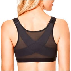 DELIMIRA Women's Front Closure Posture Wireless Back Support Full Coverage Bra