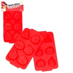 SCS Direct Angry Birds Silicone Ice Cube and Chocolate Candy Mold Tray (Set of 2) Red