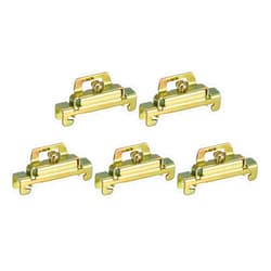 MECCANIXITY DIN Rail Mount Terminal Blocks End Stopper Screw Type Clamp Metal C45-2 Pack of 50