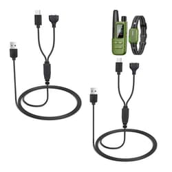 YEAOI 2-Pack Dog Shock Collar Charger Cord Replacement for Jugbow Training Collar, 2-in-1 Magnetic and USB C Charging Cable