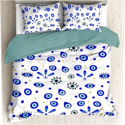 Todeyya Evil Eyes 3 Pieces Duvet Cover Queen Size 90