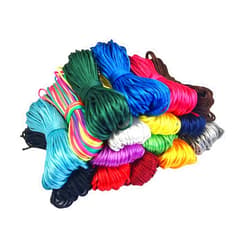 Fbshicung 2mm Rattail String,Satin Nylon Trim Cord 16 Bundles 176 Yards Nylon Silk Cord for Jewelry Making Silk Thread Silk Bracelet String