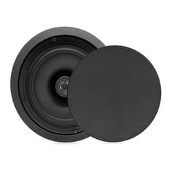 Pyle 8'' Ceiling Wall Mount Speakers-Pair of 2-Way Midbass Woofer Speaker 1/2'' Polymer Dome Tweeter Flush Design w/50Hz-20kHz Frequency Response&250 Watts Peak Easy Installation-Pyle PDIC81RDBK